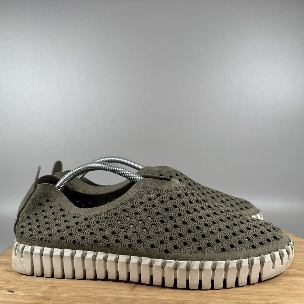S Ilse Jacobsen‎ Hornbak Size 40 10 Tulip Shoes Slip on Green Comfort